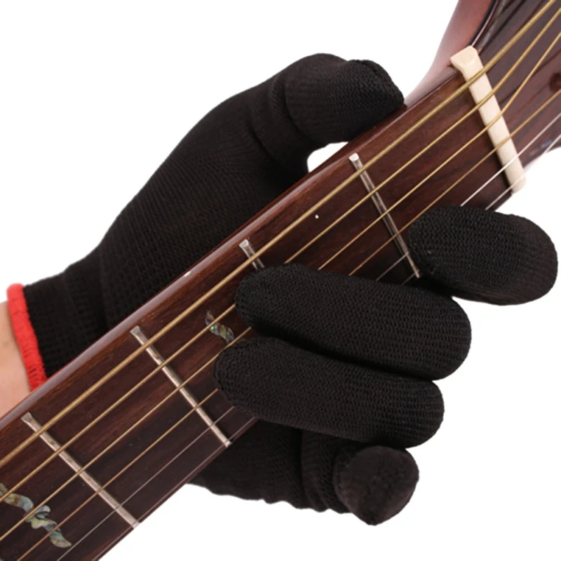 Fingertip Anti-pain Left Hand Guitar Glove Bass Glove Practice Fingertips Glove For Professional Beginner Musicians Accessories