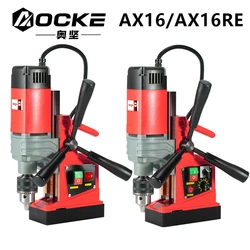 AOCKE Pequena Broca Magnética Elétrica, Máquina de Perfuração de Grau Industrial Portátil, Ferramentas Profissionais, 220V, 1350W, AX16, 16RE