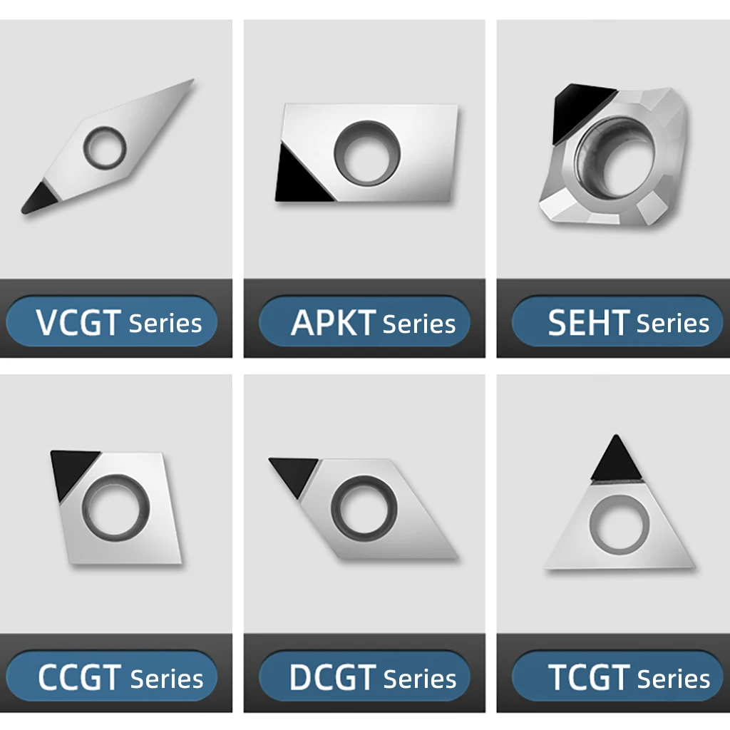 Imagem -02 - Pcd Diamond Insert Cnc Usinagem Lath Ferramenta Vcgt Apkt Seht Ccgt Dcgt Tcgt Corte de Cobre Alumínio Wnmg Tnmg