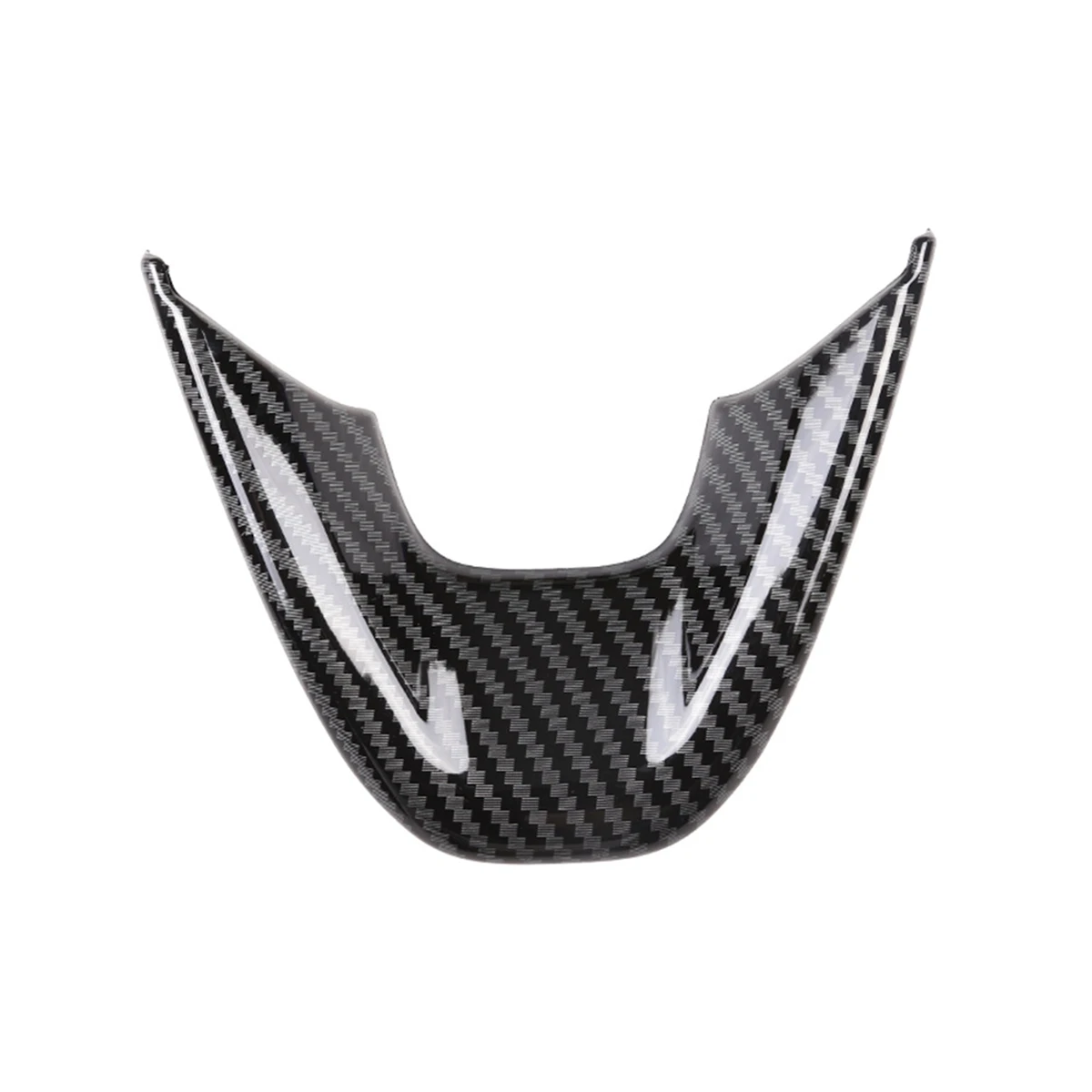 Car Carbon Fiber V Style Steering Wheel Panel Cover Trim Decoration Frame Sticker for 2022