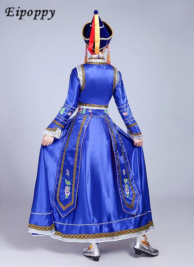 New Mongolian Costumes Women's Wear Inner Mongolia Dance Costumes Mongolian Gown Adult Minority Costumes Dress