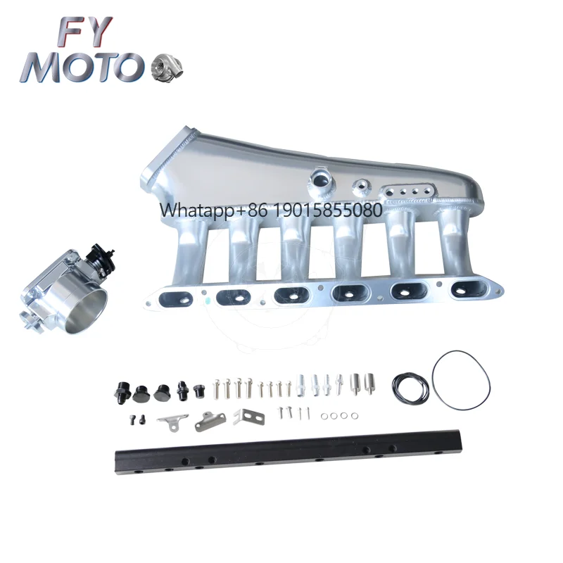 

Silver Intake Manifold Kits with Fuel Rail+90mm Throttle Body Fits for M50 M52 E36 E46 325i 328i 323i M3 Z3 M PERFORMANCE