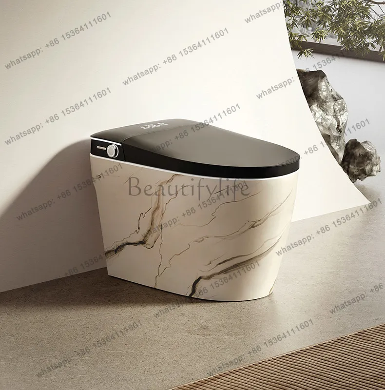 Retro smart toilet has no water pressure limit, fully automatic kick flip siphon flush