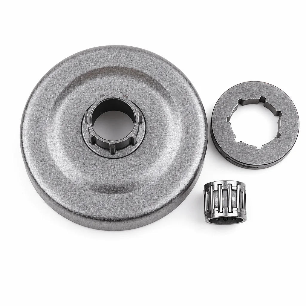 3/8"-7T Clutch Drum Sprocket Kit Rim Bearing For Husqvarna 340 345 350 445 450 Chainsaw Parts, Replaces 578 09 79-01
