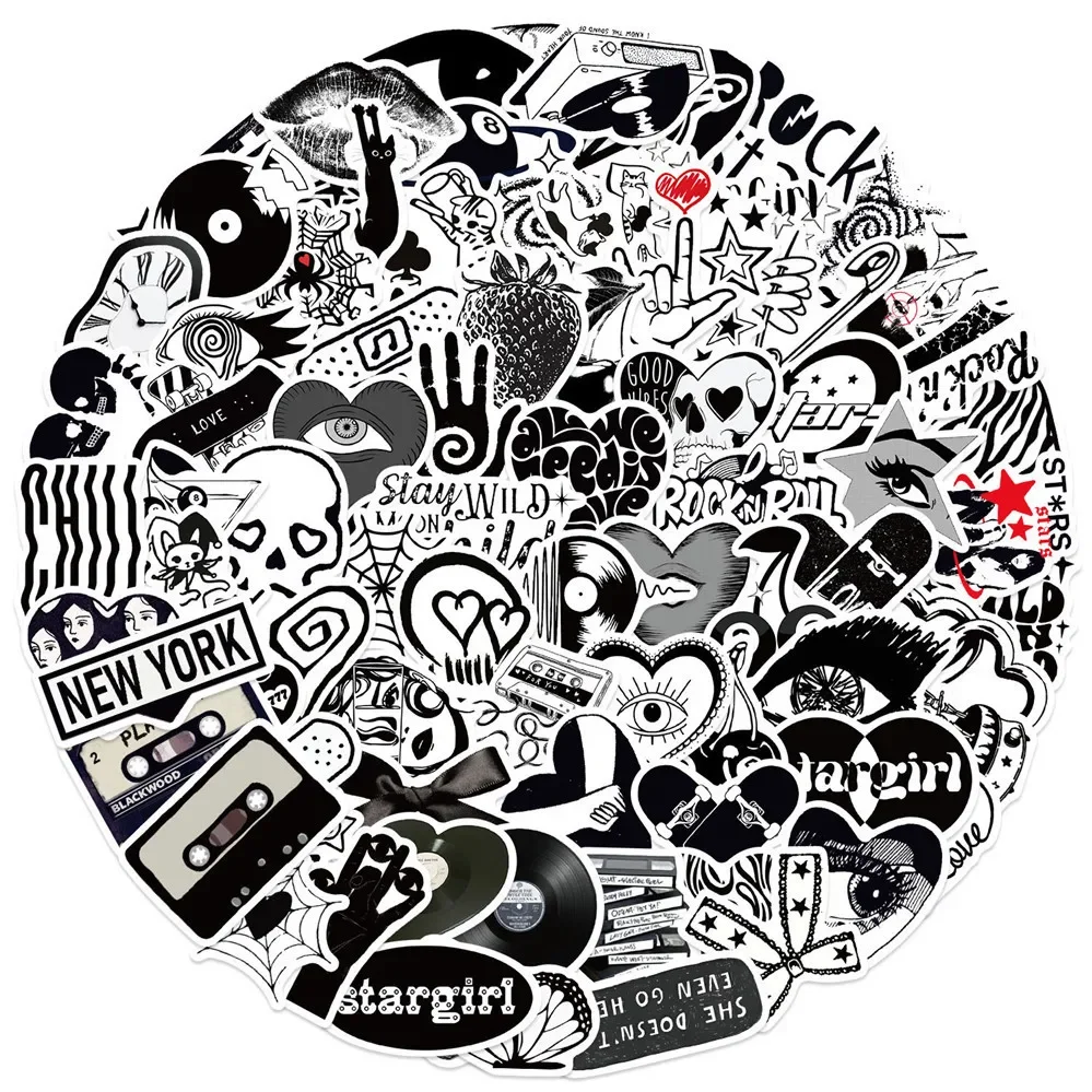 

100Pcs Downtown Y2K Girls Style 2 Stickers Waterproof DIY Decals For Guitar Luggage Decor BulingBulingStickers Store