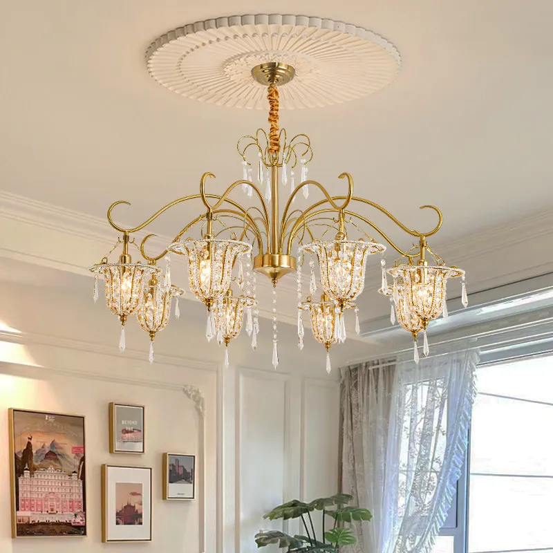 French-Style Crystal Chandelier For Living Room And Dining Room Luxurious And Elegant Creative Water