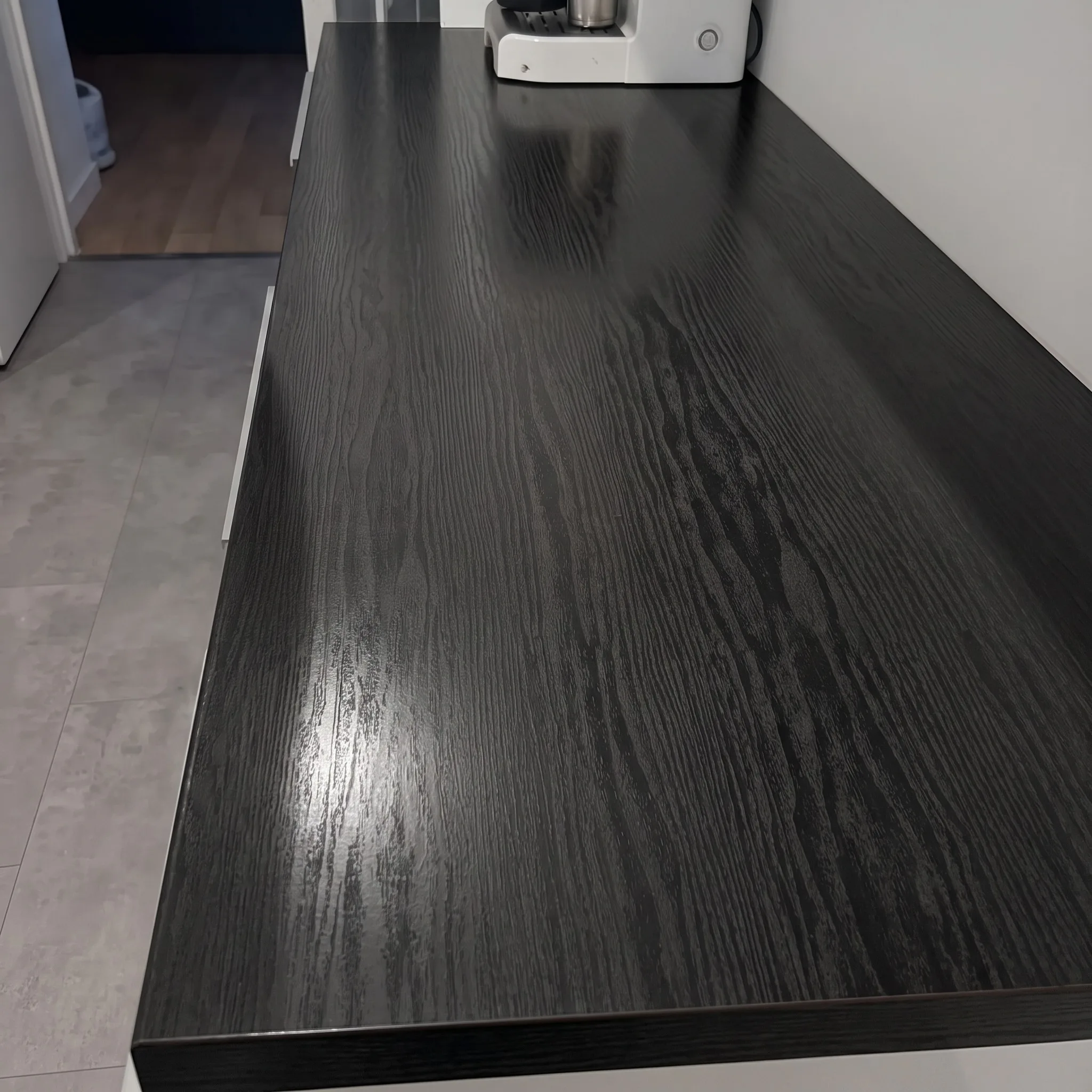Black Wood Grain Thickening Wallpaper Boeing Film Furniture Kitchen Cabinet PVC Self-Adhesive Stickers Kitchen Vinyl Wallpaper