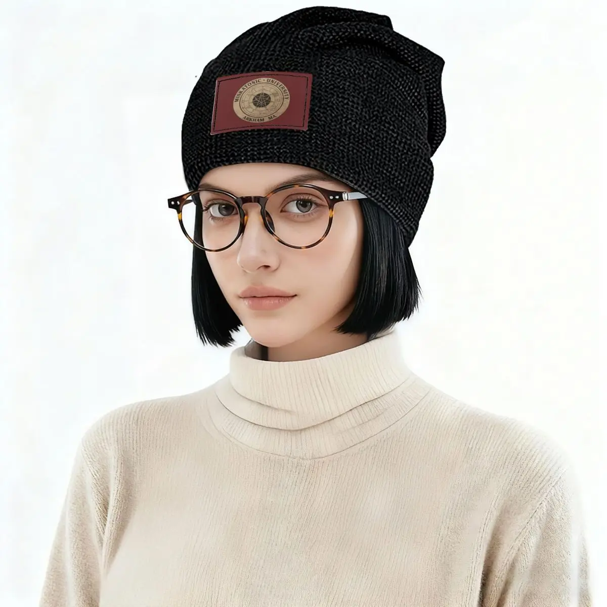 Miskatonic University Warm Fleece-Lined Cap Fashion Bonnet Hat Autumn Winter Outdoor Beanies Hats for Men Women Adult