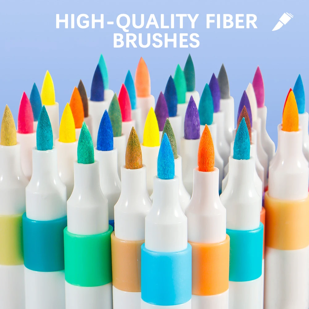 12-24 Colores Set Acrylic Paint Art Marker Pen Nail Art Painting for Kids Graffiti Ceramic Glass Wood DIY Crafts Art Supplies
