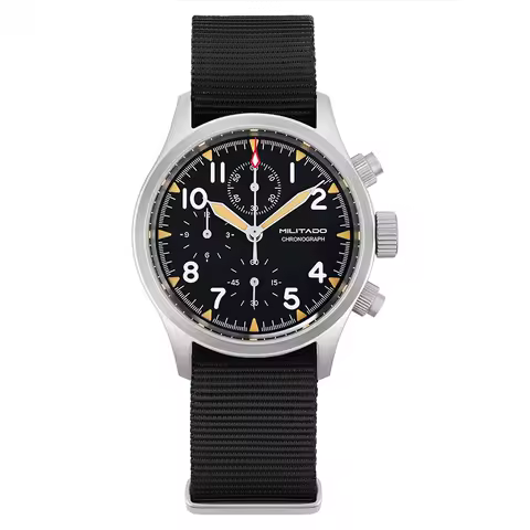 Militado ML1868KF Quartz 3 Dial Watch VK67 Chronograph Movement Luminous Watches Sapphire Glass 100m Water Resistance Wristwatch