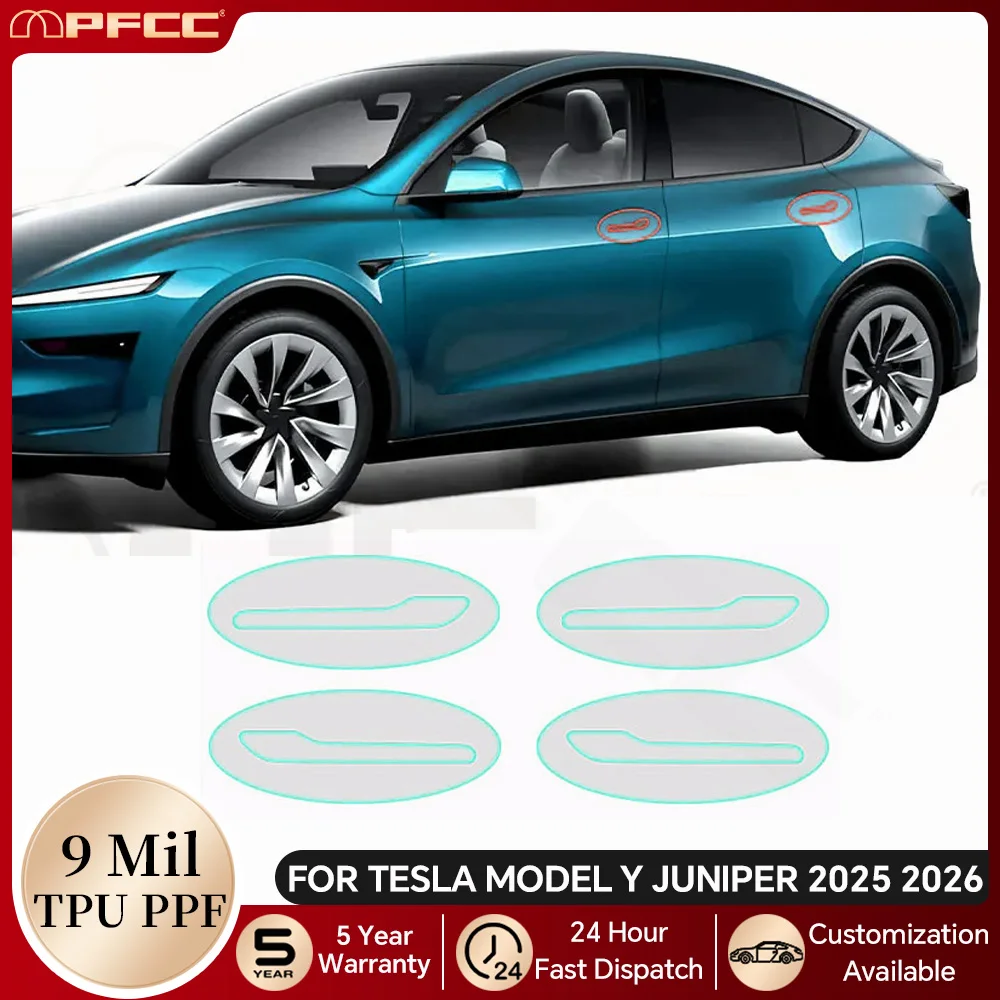 

For Tesla Model Y Juniper 2025 2026 Door Handles Headlight Rearview Tail Light Paint Protection Film Precut PPF Bra Anti-scratch
