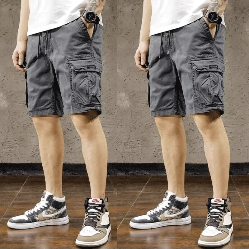 

Outdoor 2025 Cargo Tooling Shorts Summer Trendy Brand Loose Medium Short Multi Pocket Men's Straight Tactic Casual 1/2 Pants