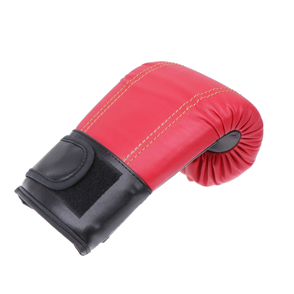 PU Boxing Gloves Training Mitts Sparring Hand Pads Black Adjustable Wrist Strap Breathable Kickboxing Karate Muay Thai Fighting
