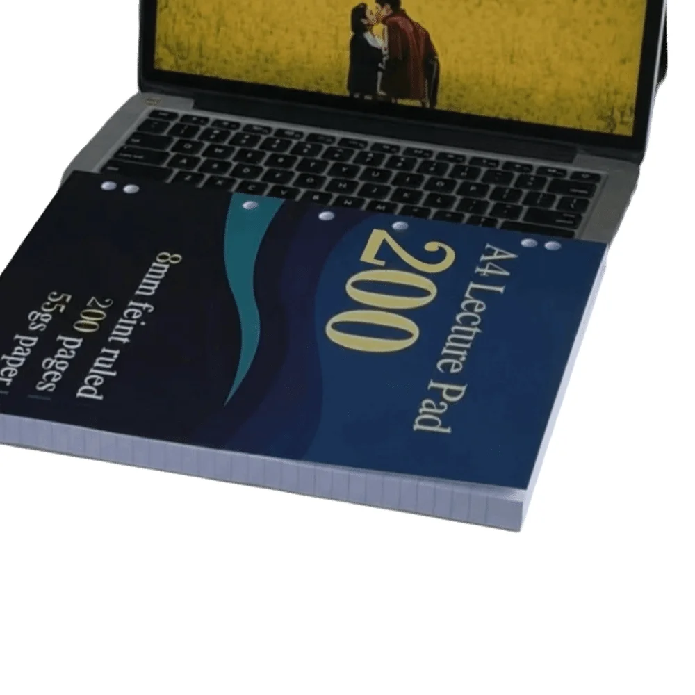 200 Pages A4 Lined Notebook Divided Sections Lined Pages Study Notebook Thick Paper Draft Exercise Multifunctional Notebook