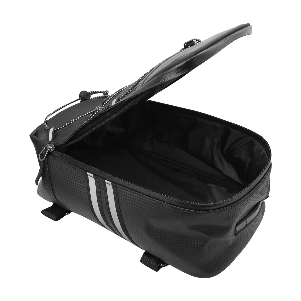 

Waterproof 8L Motorcycle Bicycle Rack Rear Carrier Bag Trunk PU Leather Storage Luggage Pouch MTB Bike Pannier Shoulder Bag