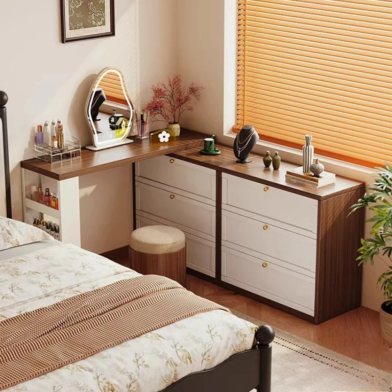 

European Vintage Dressing Table Organizer Bedroom Storage Cosmetics Dressing Table Makeup Modern Penteadeira Trendy Furniture