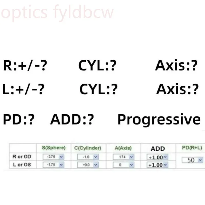 -50-75-100-125-150 النظارات الشمسية المستقطبة لقصر النظر تصحيح الاستجماتيزم التخصيص الطبية البصرية متعددة البؤر التقدمي
