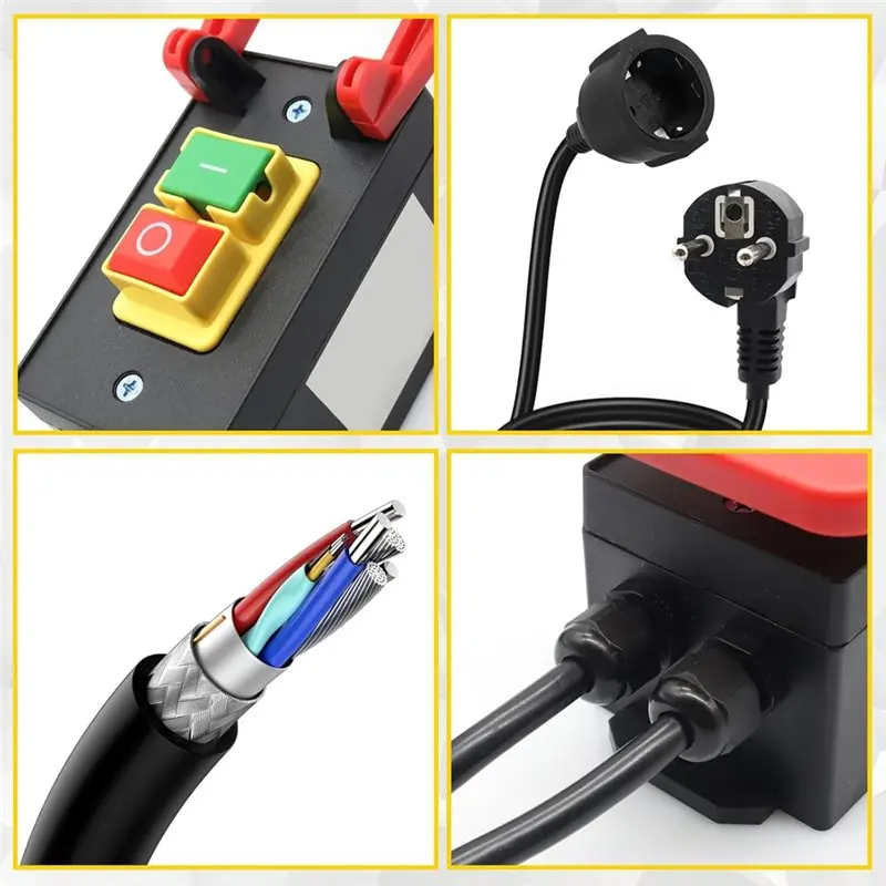 24-Hour Delivery For Home For Home, Workshop, DIY Emergency Stop Switch 18A 150Cm Single-Phase On/Off Switch For Milling Table A