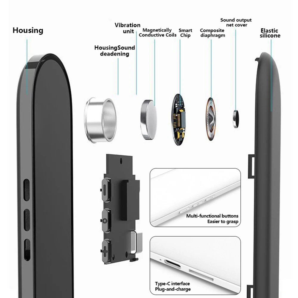 العظام التوصيل سمّاعات بلوتوث تحت وسادة MusicBox اللاسلكية ستيريو Soundbar TF مشغل MP3 تحسين النوم ل TikTok/الفيسبوك