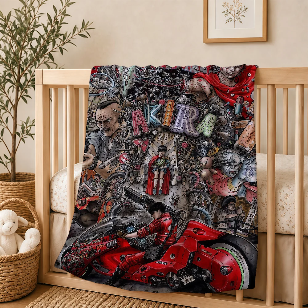 Cartoon Akira Anime Blanket For Soft Warm Knee For Bedroom Living Room Bed Sofa Camping Picnic Office Gift