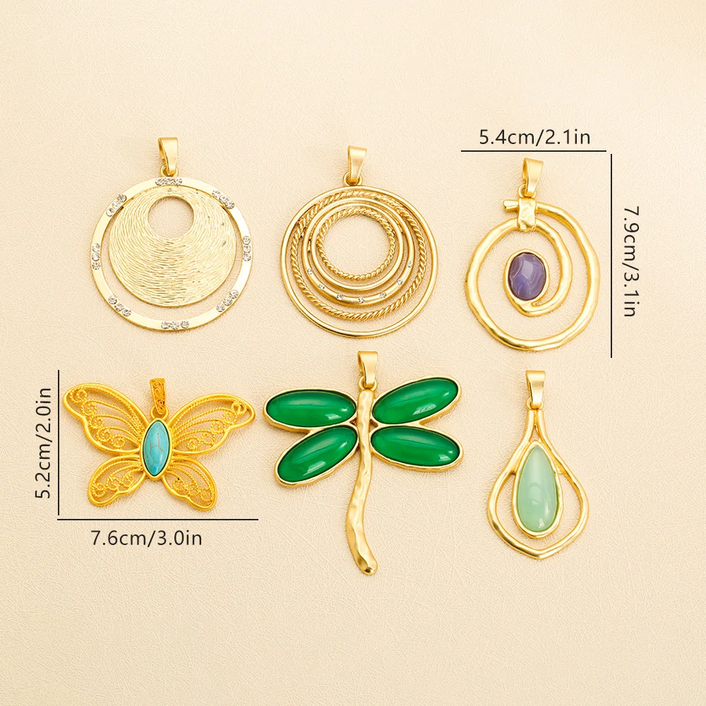 Elegant and niche Diy jewelry accessories, personalized and fashionable dragonfly butterfly turquoise matte accessories