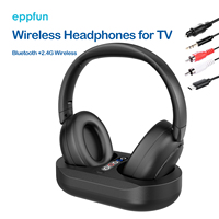 eppfun Bluetooth +2.4G Wireless Headphones for TV Watching,  TV Transmitter Charging Base with Optical RCA,Aux input