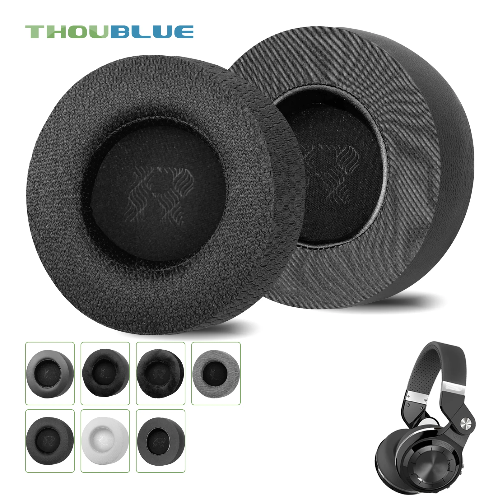 Сменные амбушюры THOUBLUE для наушников Bluedio T2, подушечки для наушников, чехол на подушку, повязка на голову