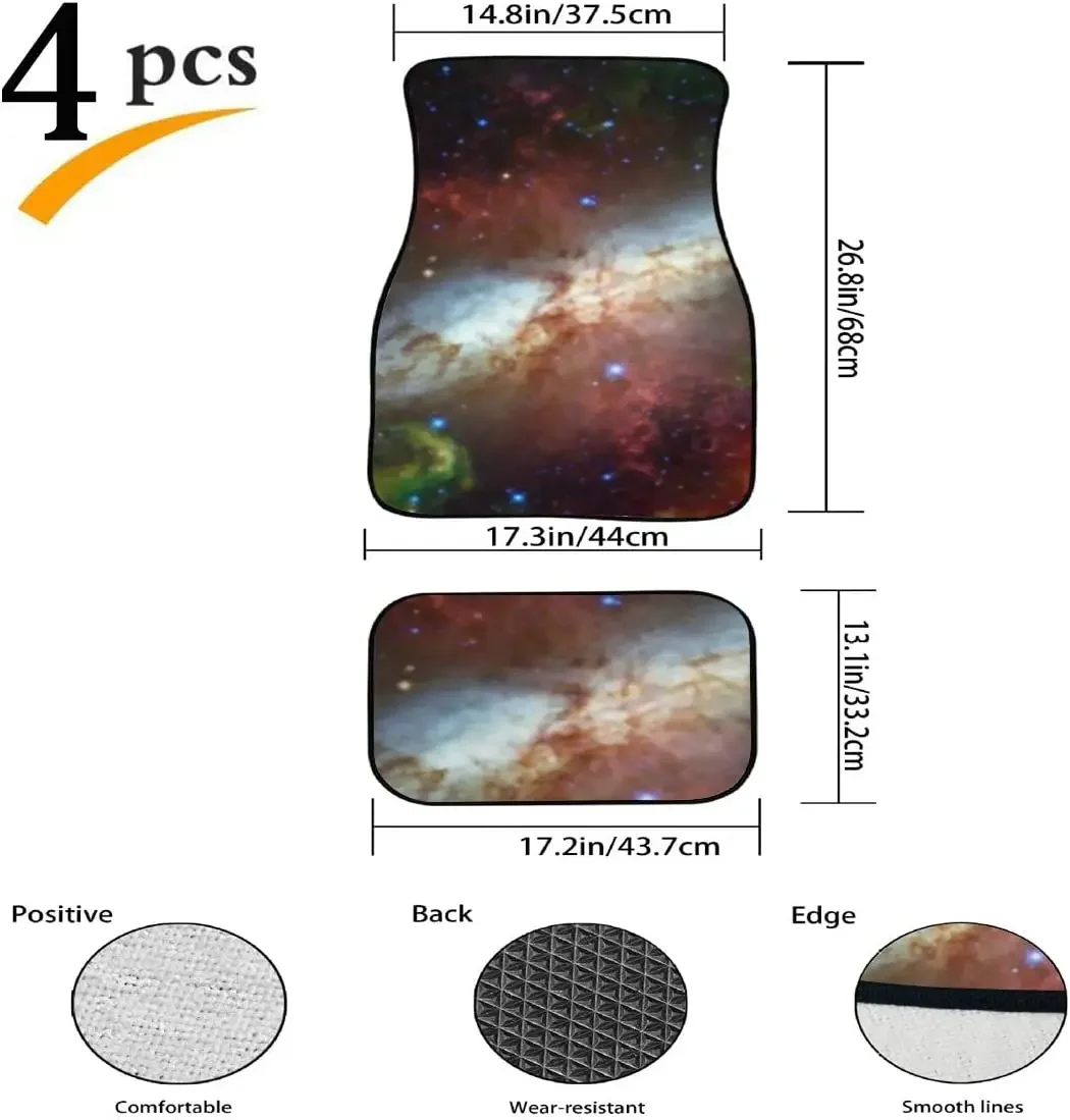 Car Floor Mats Deep Space Science Fiction Fantasy High Print Design Carpet Car SUV Truck Floor Mats 4 Pcs, Car Mats Rubber