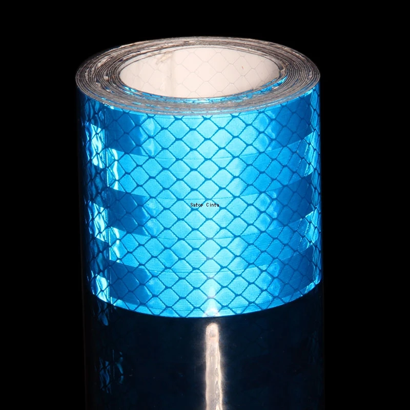 2inch*16FT Micro Reflective Tapes Blue Diamond Grade Adhesive Stickers Waterproof Reflectors Strips Self-adhesive Film For Truck