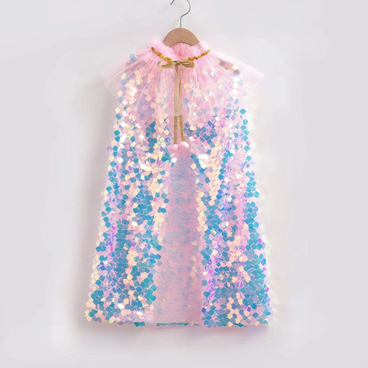 Children‘s Sequins Cloak Princess Party Cape
