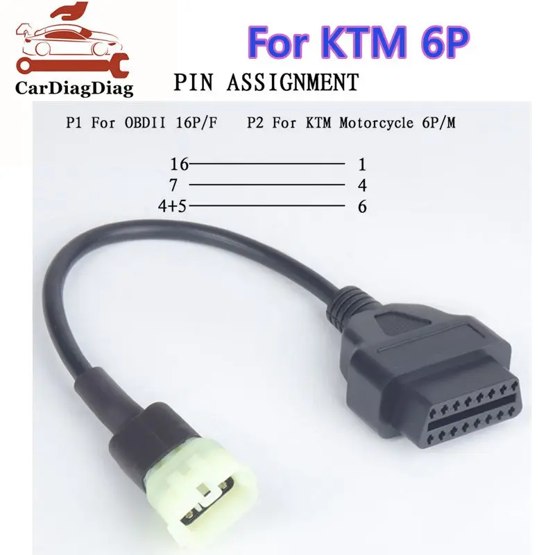 

Новейший диагностический кабель для мотоцикла KTM OBD-кабель 6-контактный разъем Кабель для диагностики мотоцикла 4-контактный для KTM 6-контактный кабель для OBD2