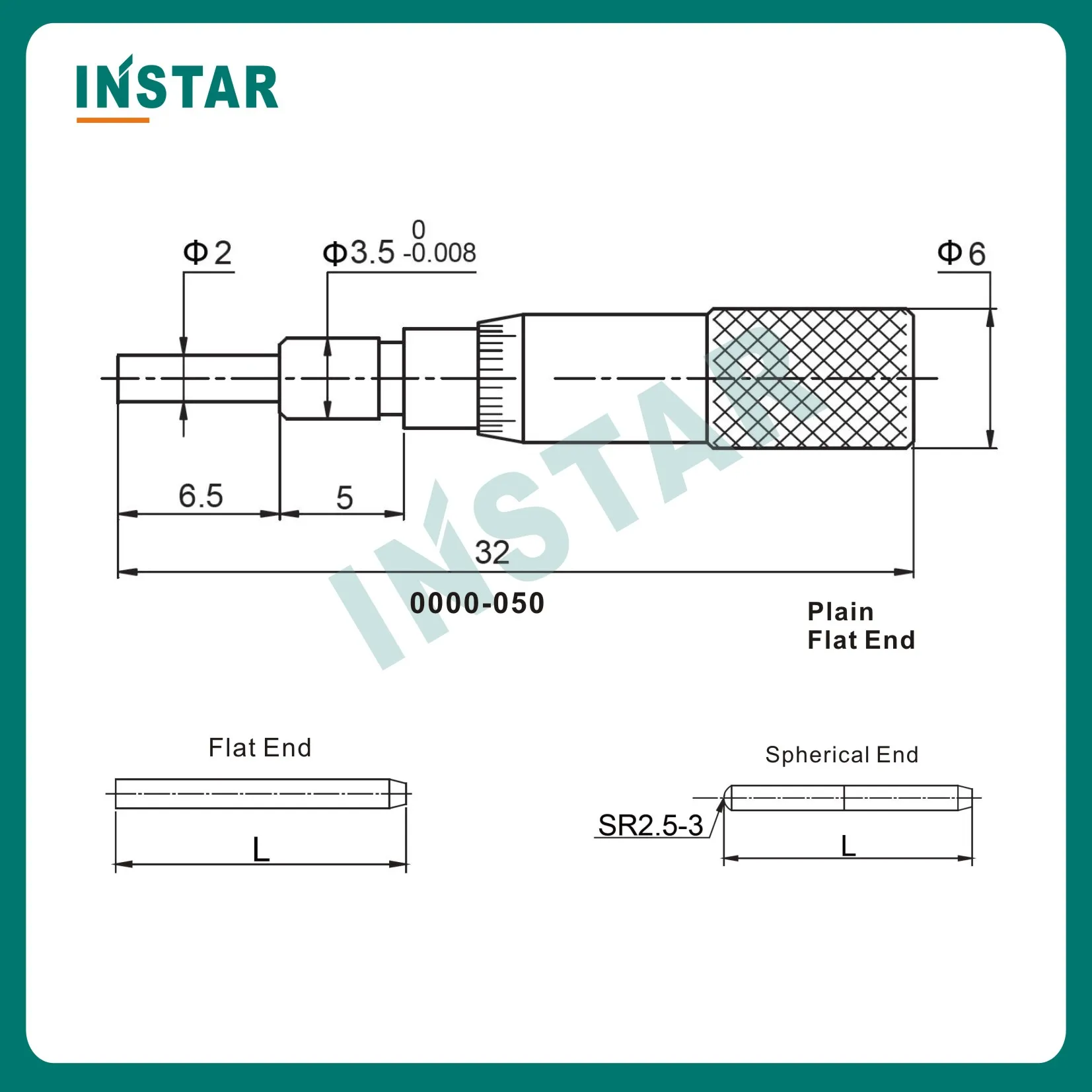 Micrometer Heads 0-5mm x 0.01mm 0-6.5mm Flat End and Spherical End DIN863 Industrial Quality