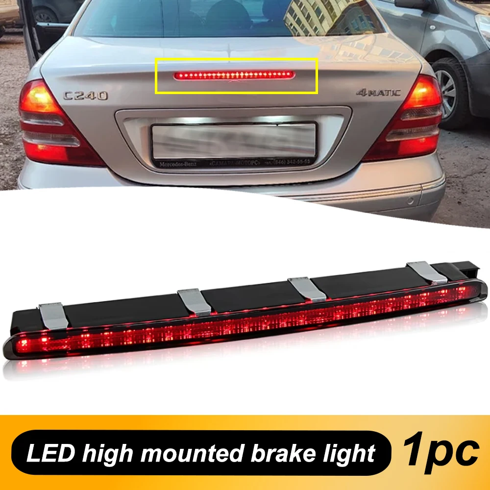 

Car Rear Stop Tail Lamp Third Brake Light 2038201456 Fit for Mercedes Benz W203 2000-2007 Rear Trunk Replacement Red LED Light