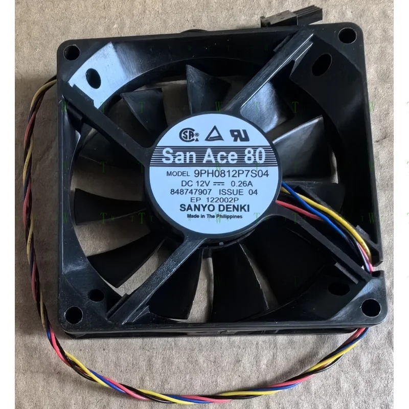

H for Sanyo 9PH0812P7S04 12V 0.26A 8015 four-wire PWM temperature control ball fan