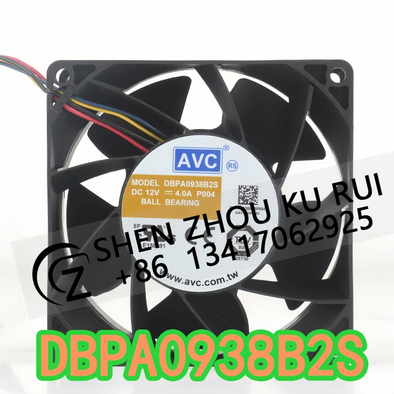 9CM Cooling Fan Original AVC 12V 4.0A AC EC 9038 Four-wire PWM server chassis Ultra-violent 90X90X38MM DBPA0938B2S