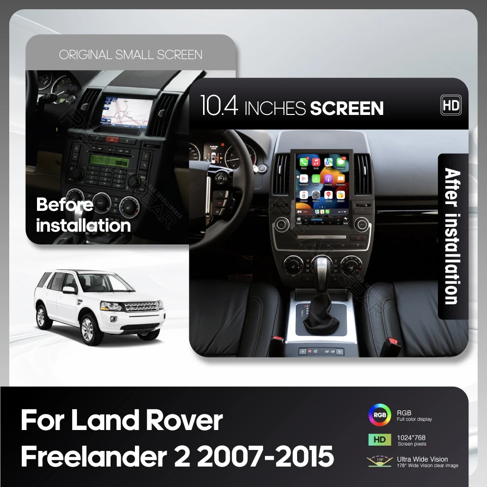 10.4inch For Land Rover Freelander 2 2007-2015 Car Multimedia Video Player GPS Navigation Radio Android13 Auto 8+256G Carplay 4G