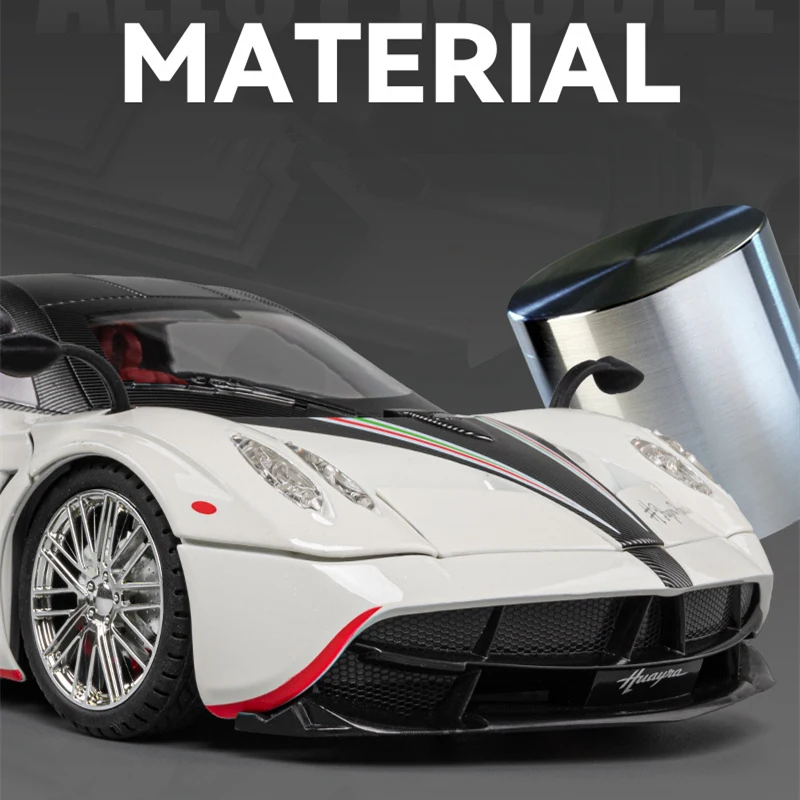 1/18  Pagani Huayra Dinastia Alloy Sports Car Model Diecasts Metal SuperCar Racing Car Model Sound and Light Childrens Toys Gift