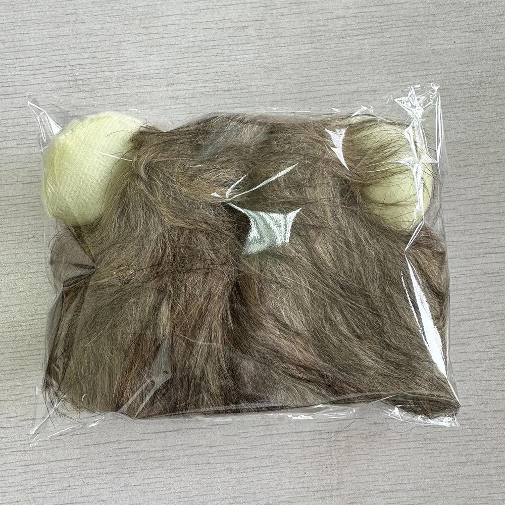 Pet Accessories Soft Lion Mane Wig Cap Hat Breathable Fluffy Dog Cat Wig Hat Creative Funny Pet Costume Pet Party