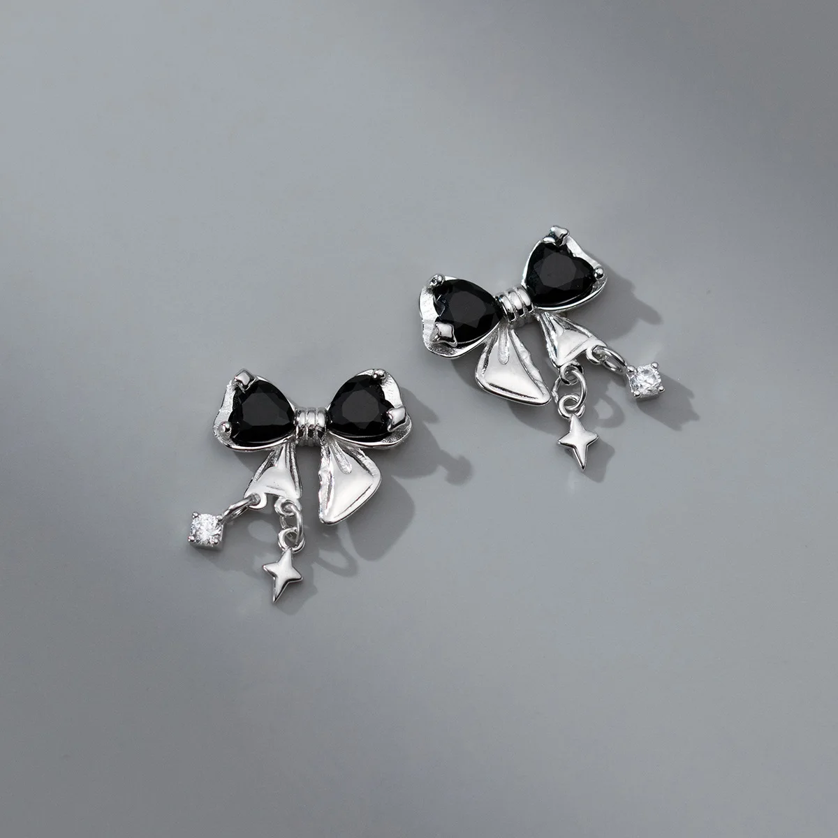 Серьги-гвоздики из стерлингового серебра 925 пробы с бантом, ювелирные изделия, новые женские серьги-гвоздики, тренд 2024, роскошные, высокое качество, изысканные, настоящие, 100%