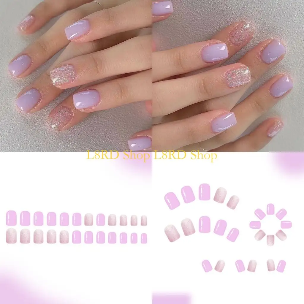 L8RD Flower Press On Comfort Reusable Artificial Quickly Application