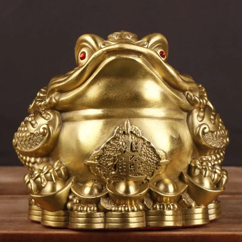 Manufacturer Wholesale Of Ornaments: Copper , Double Wishful , Eight-Sided Golden Toad
