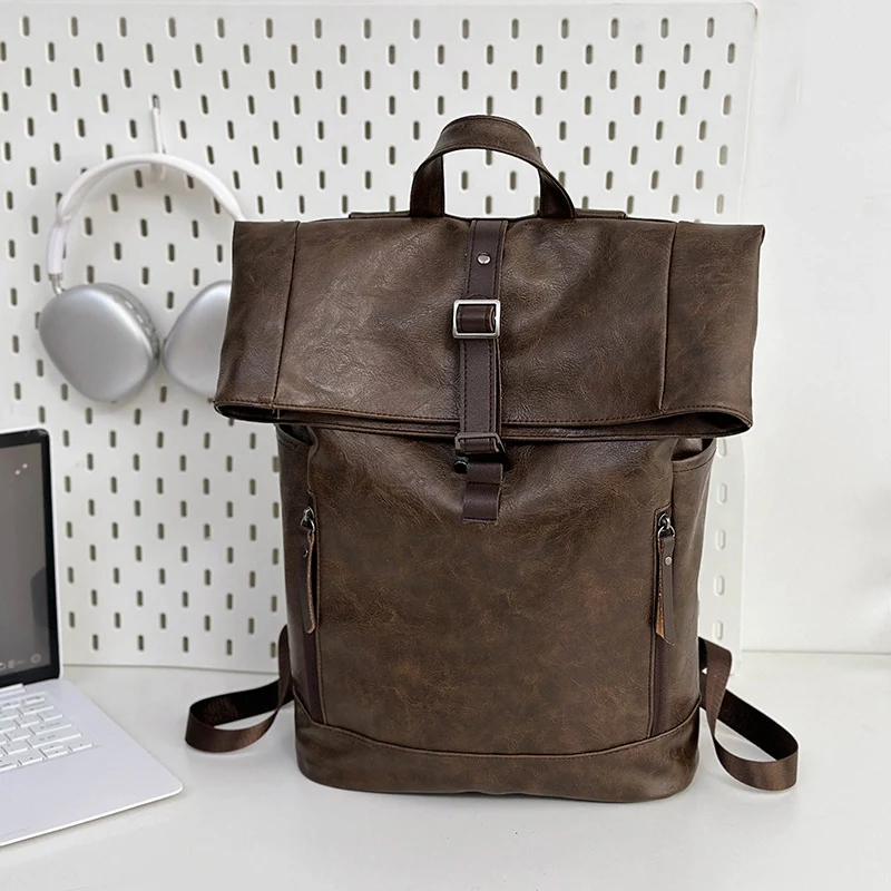 

Rolled Top Business Backpack Laptop Anti-theft Travel School Bag Outdoor Hiking Swimming Bags Shopping Luggage Duffel Rucksack