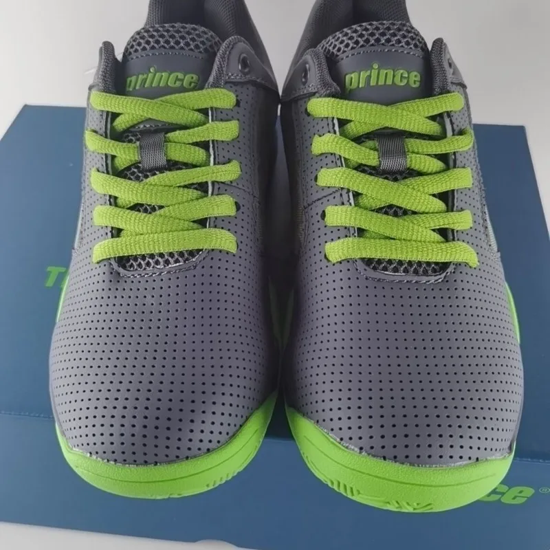 Sepatu tenis Badminton Pria, sneaker olahraga kulit bernafas Anti selip untuk lelaki 2024