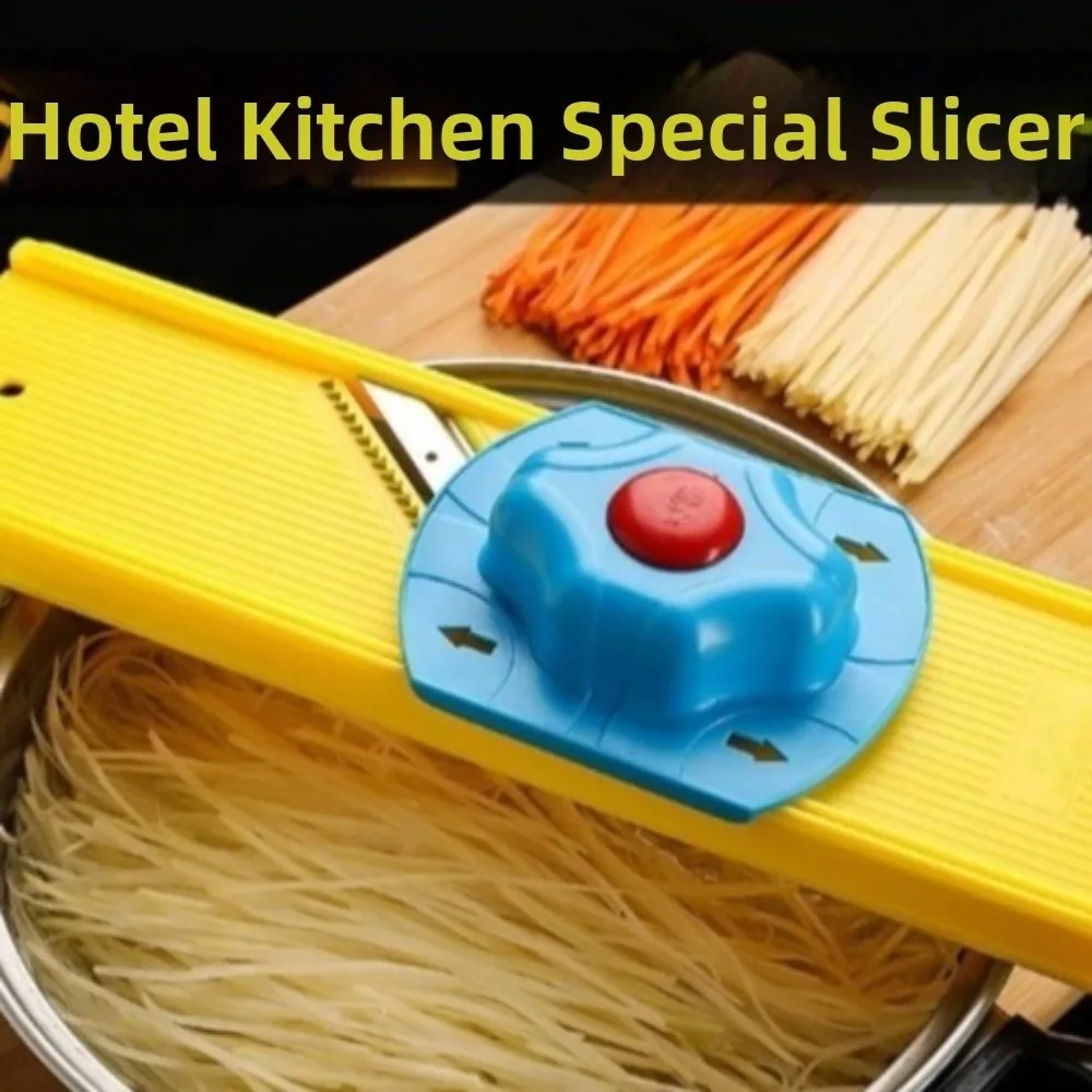 

Manual Vegetable Cutter Stainless Steel Plastic Potato Shredder Speedy Slicing with Hand Protector Kitchen Slicer