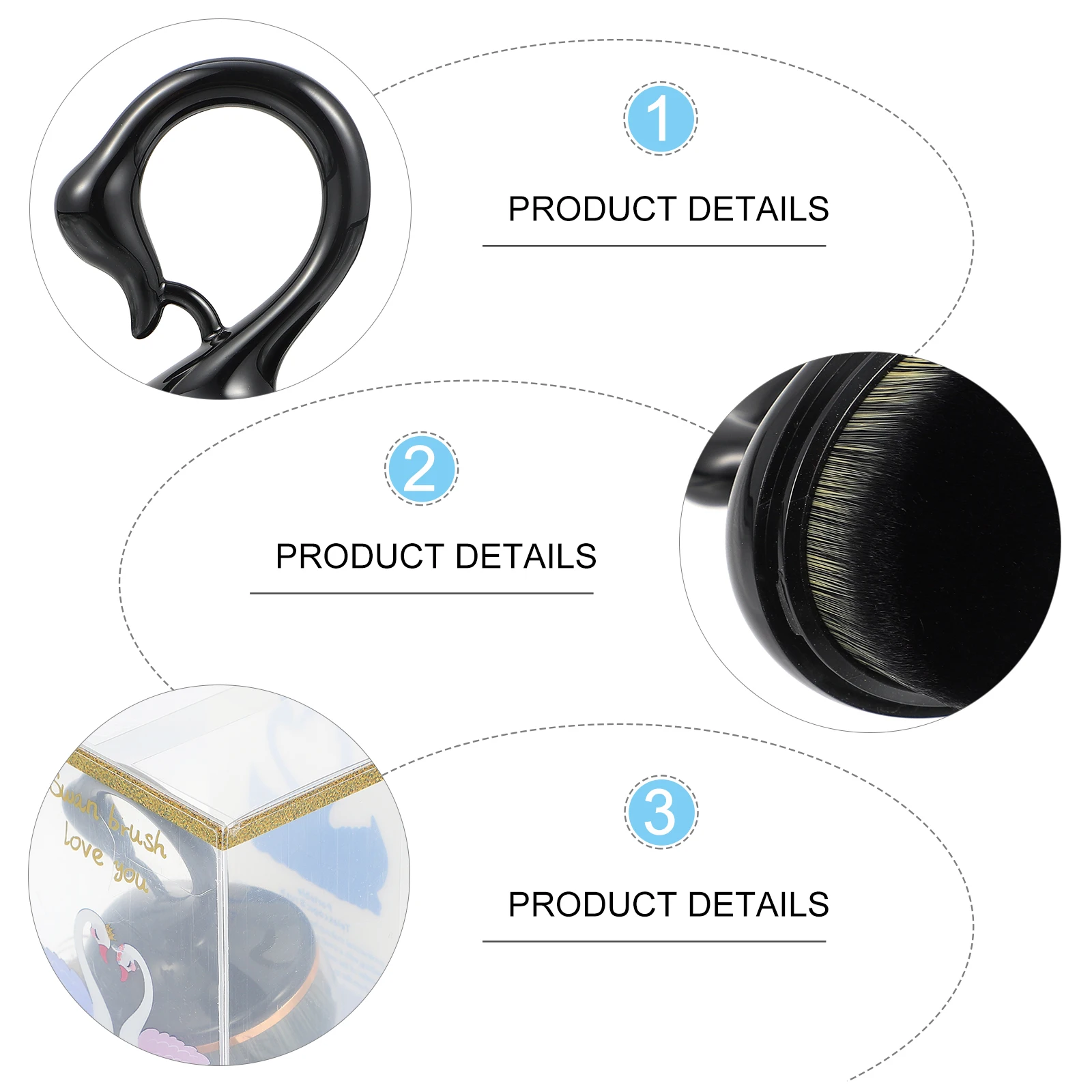 

Foundation Oval Buffing Makeup Loose Powder Flat Top Face Brush for Base Coverage Concealer Powder Brush