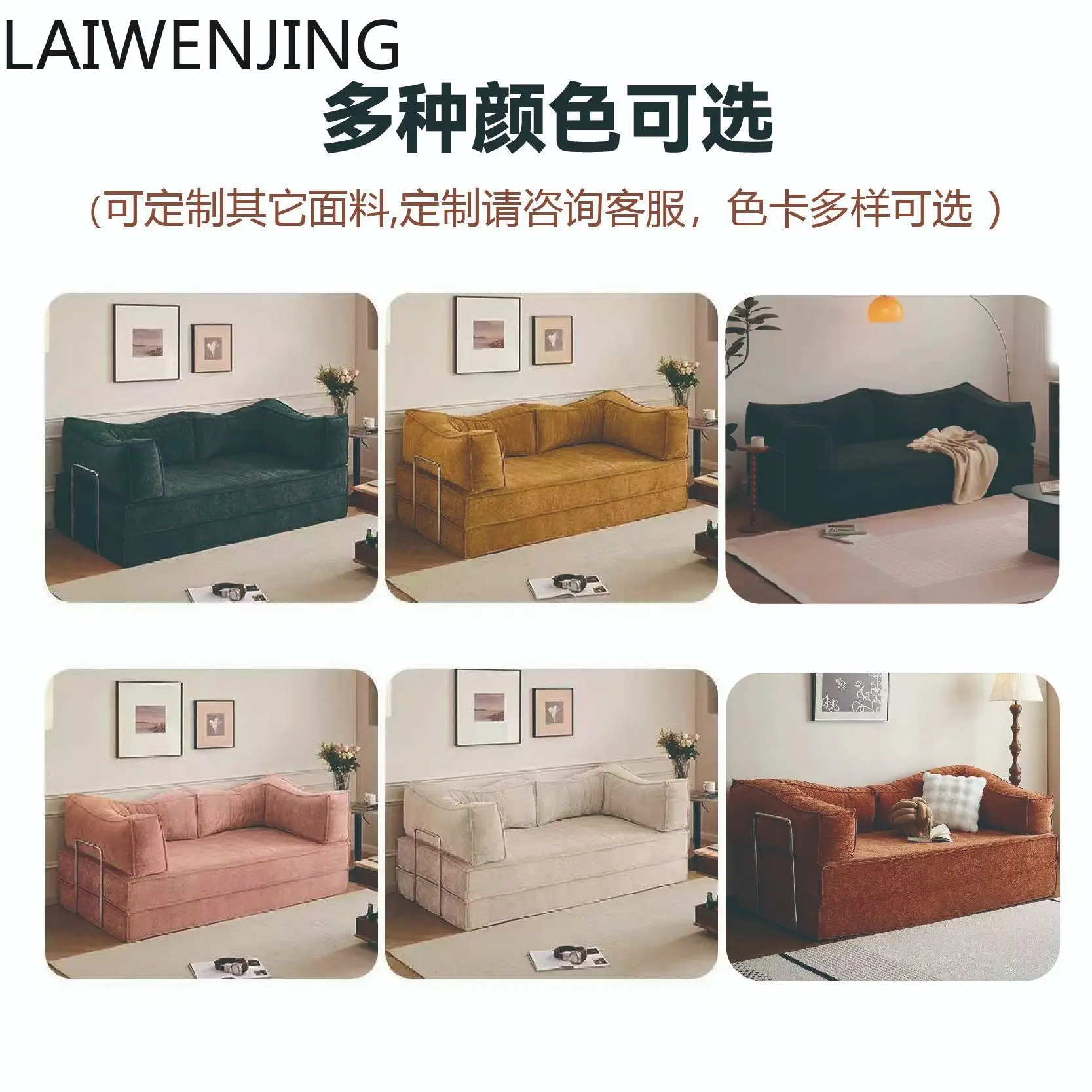 أريكة قماش HLZ لغرفة المعيشة، شقة صغيرة، أريكة ضغط للتفكيك والغسيل، سرير أريكة قابل للطي ثنائي الغرض #2