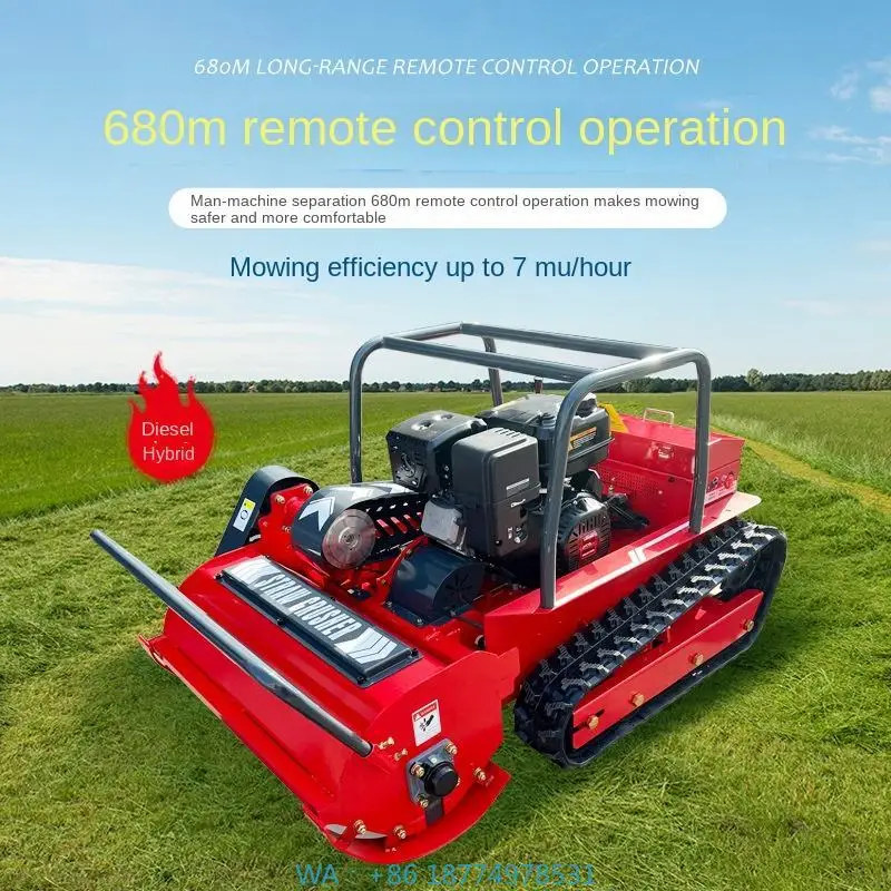 Trimmer 120cm Cutting Machine4-Stroke  Lawn Mower Farm Garden Mini Remote Control Grass