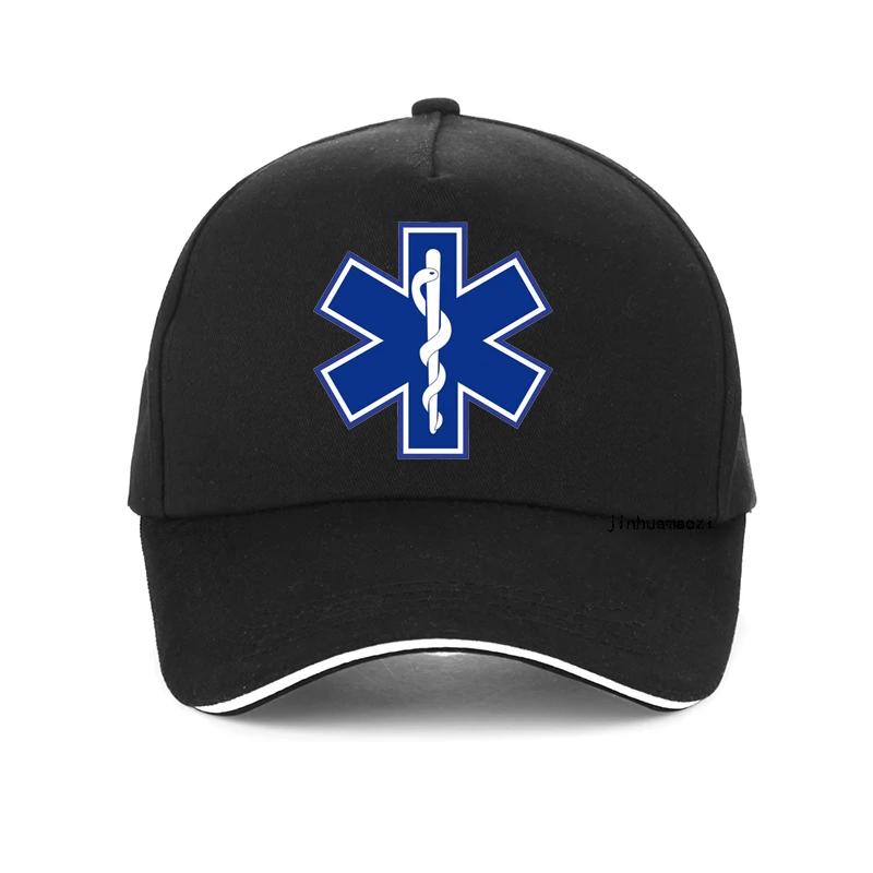 Star of Life Print Hat, EMT Paramedic Emergency Medicine Baseball Cap, Suporte médico profissional chapéus