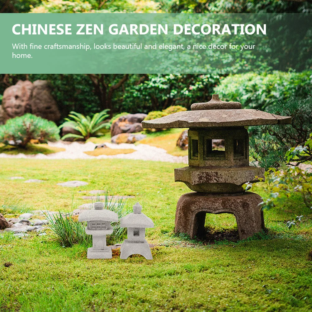 

Simulated Chang Tower Bonsai Miniature Pagoda Statue Sandstone Craft For Garden Zen Landscape Decor Home Desktop Ornament