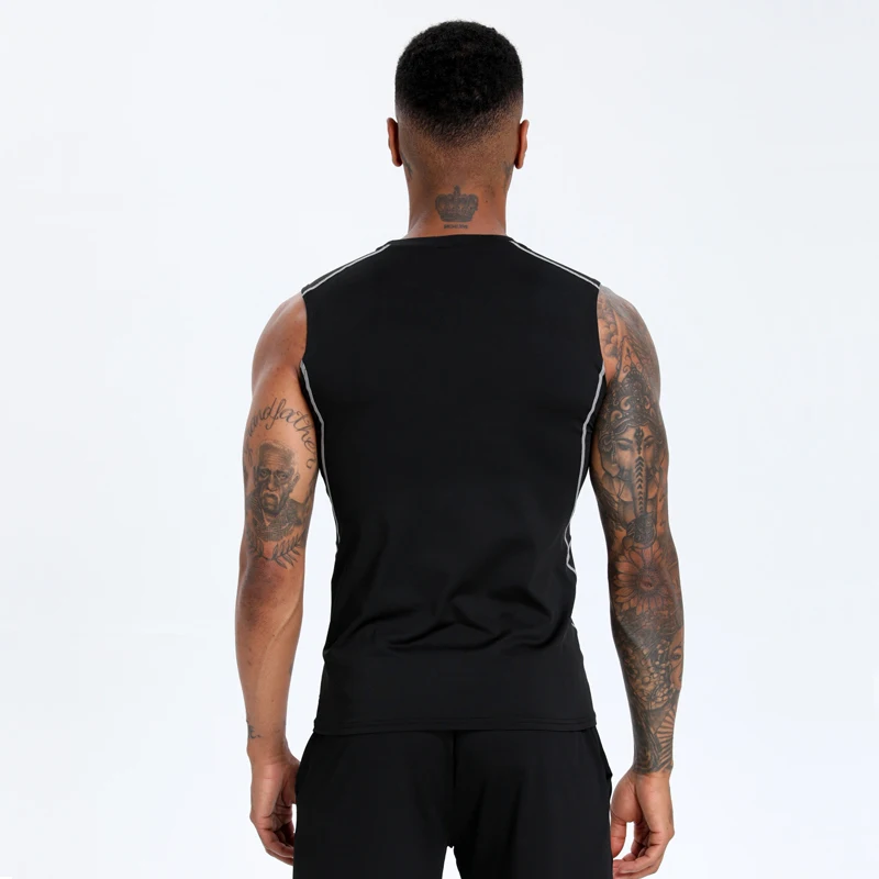 Men\'s Quick-Drying Compression Sport Tank Top Vest - Perfect for Basketball, Running & Cycling!